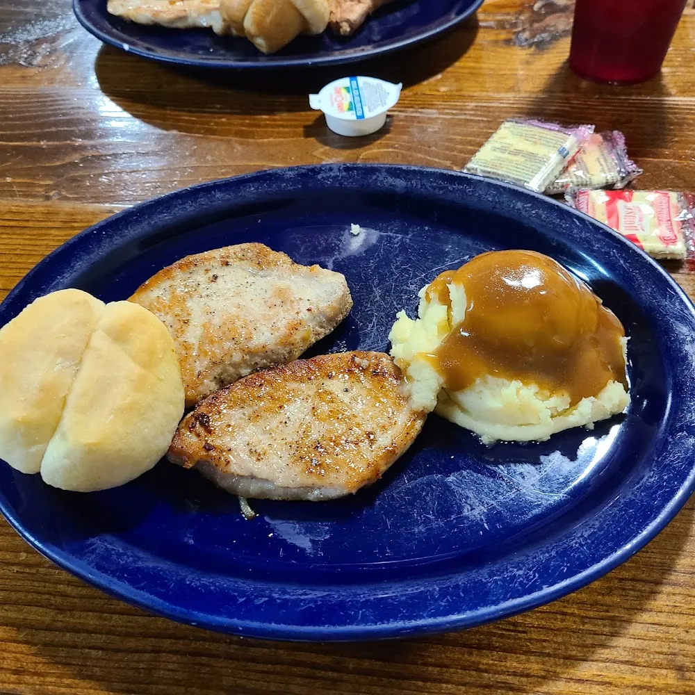 Grilled Pork Chops and Mashed Potatoes and Gravy