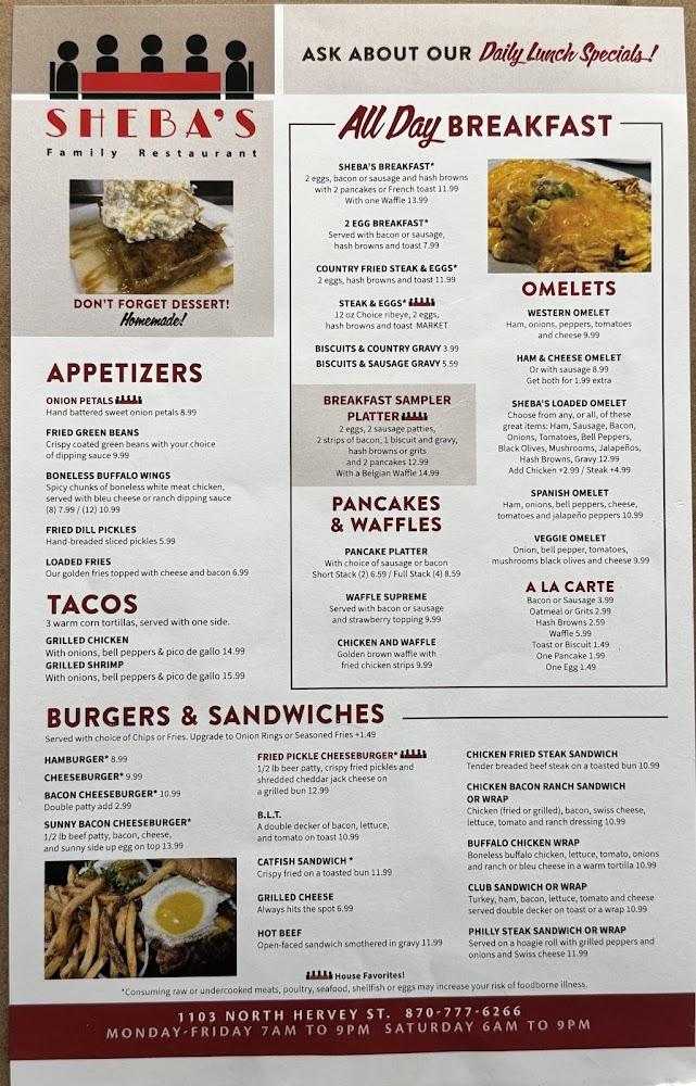 Sheba's Menu image 1