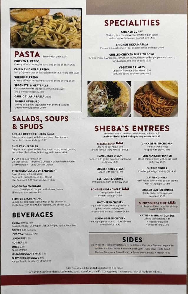Sheba's Menu image 2